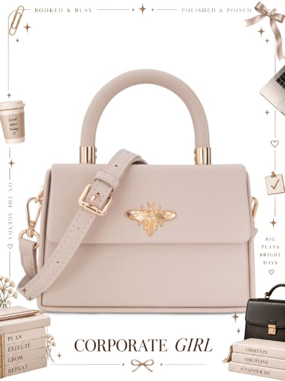 Vegan Leather Mini Top Handle Satchel Crossbody Bag Structured Square Purse